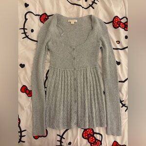 Aero Gray Babydoll Top